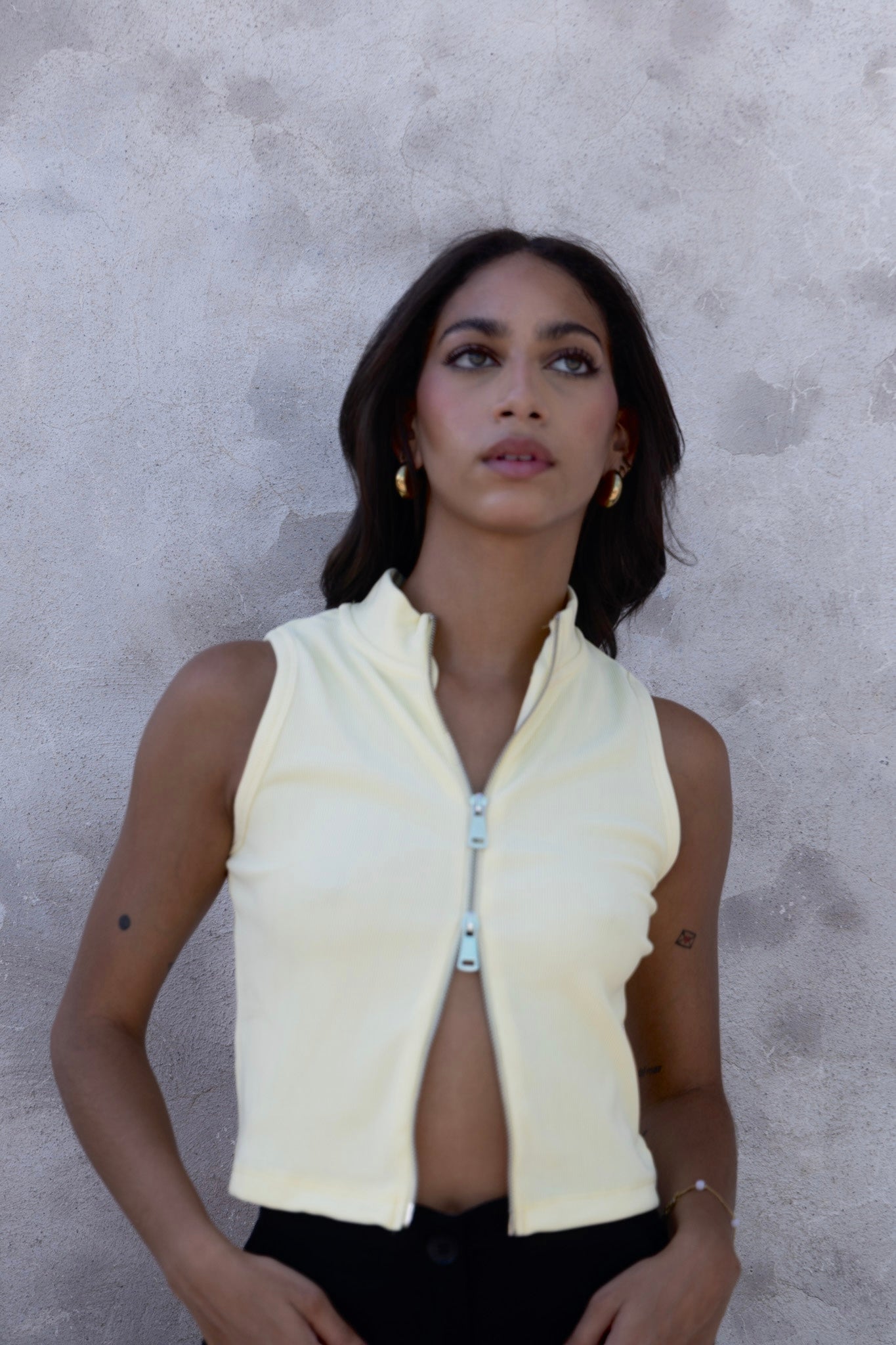 Butter Zipper Crop Top