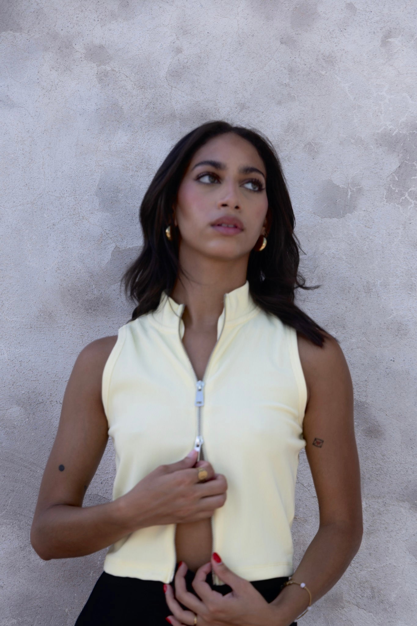 Butter Zipper Crop Top